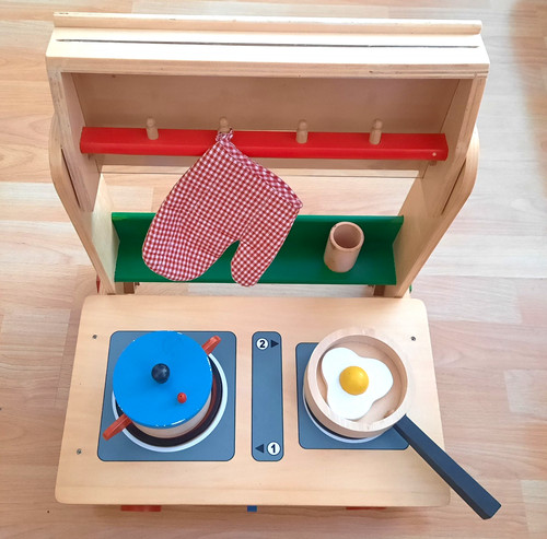Holz spielherd klappbar mit - spielherd,